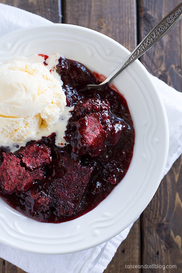 Rich and delicious - Red Velvet Cobbler Recipe