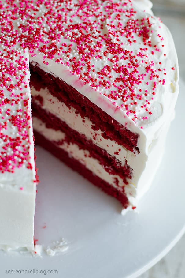Red Velvet Ice Cream Cake (with No-Churn Homemade Ice Cream)