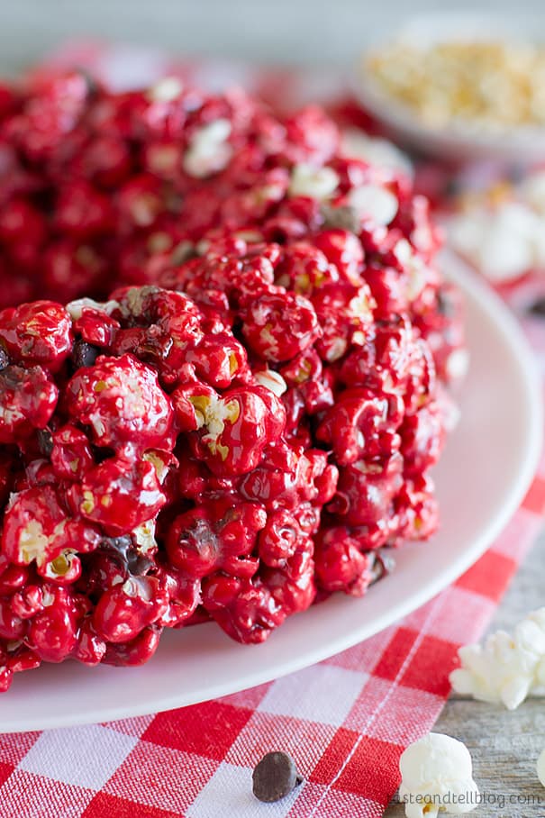 Red Velvet Popcorn Cake