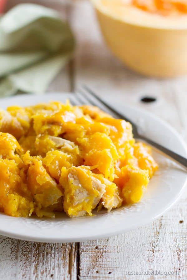 Butternut Squash and Turkey Casserole - Don’t judge a book by it’s cover - this Butternut Squash and Turkey Casserole may not look like much, but it’s packed with flavor and a delicious way to use up turkey leftovers.