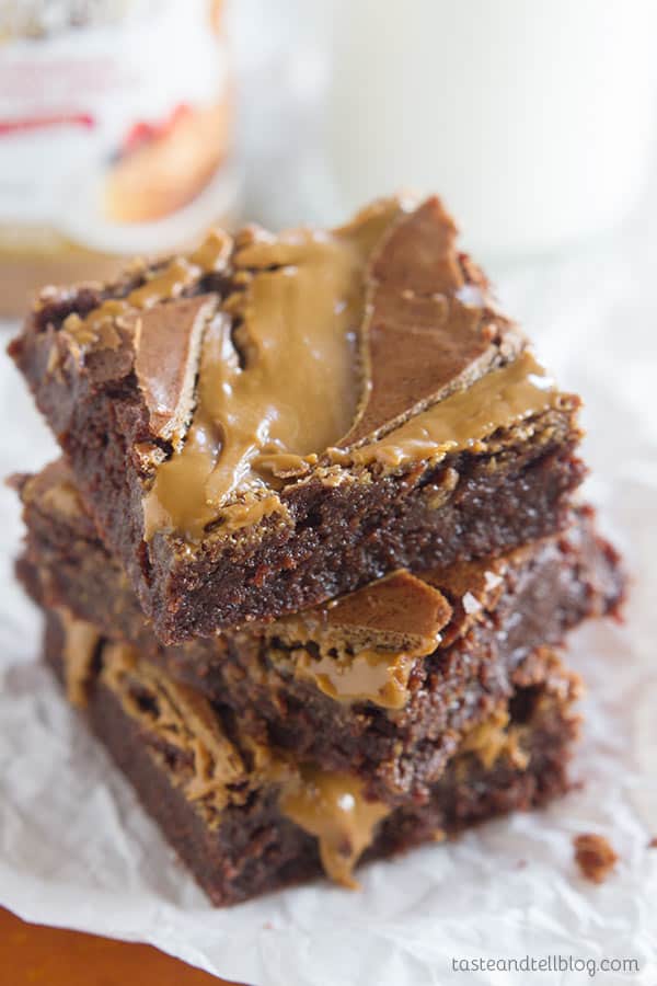 The best Fudgy Biscoff Swirl Brownies - fudgelike brownies that will make you want to go back for seconds!
