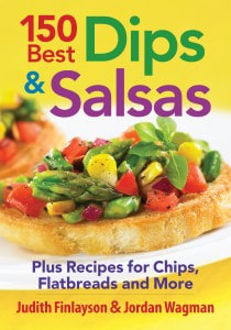 150 Best Dips and Salsas review, including a recipe for Feta and Roasted Red Pepper Dip