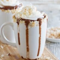 Cashew Coconut Hot Chocolate Recipe - thick and creamy and full of flavor!