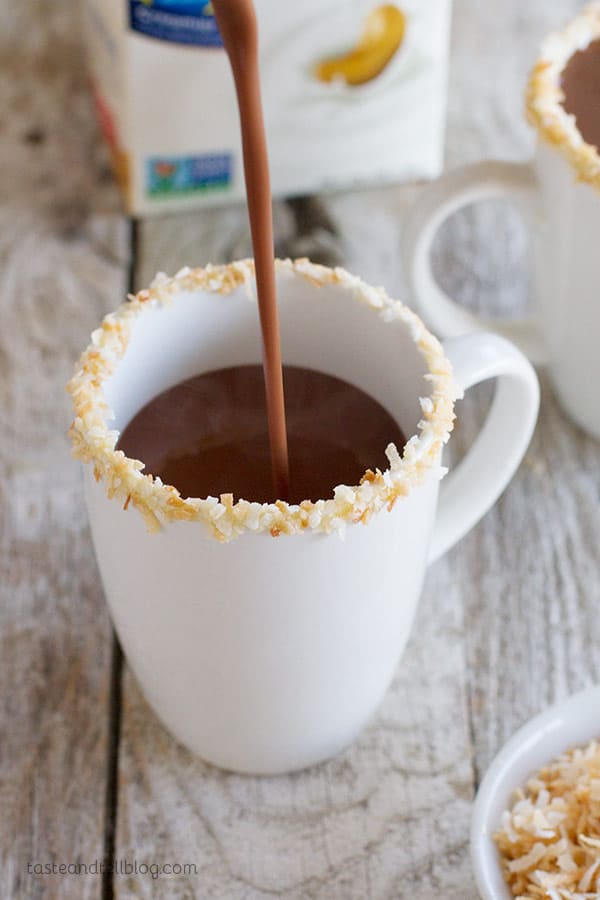 Rich and creamy Cashew Coconut Hot Chocolate Recipe