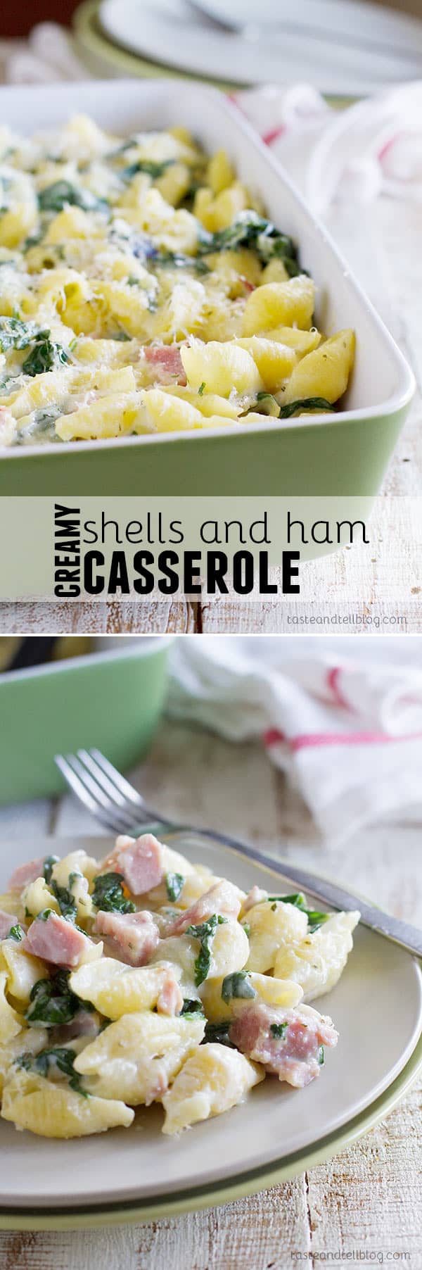 Creamy Shells and Ham Casserole Taste and Tell