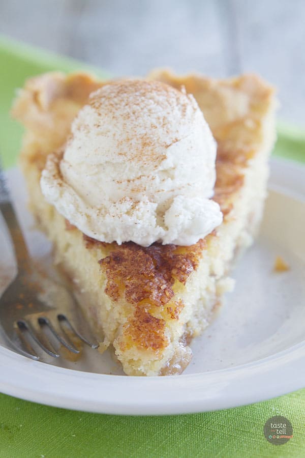 Snickerdoodle Pie - a buttery crust, soft cookie filling and cinnamon caramel make up this amazing pie.