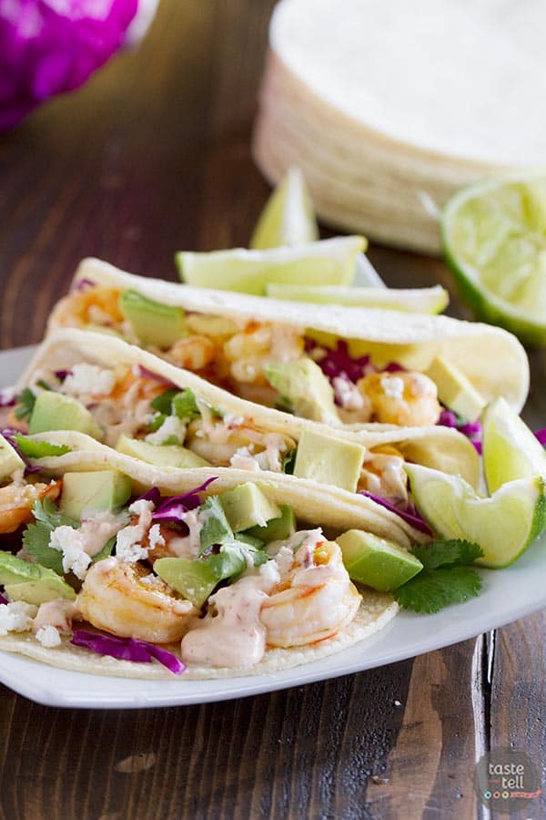 Dinner in a hurry - Chipotle Lime Shrimp Tacos.