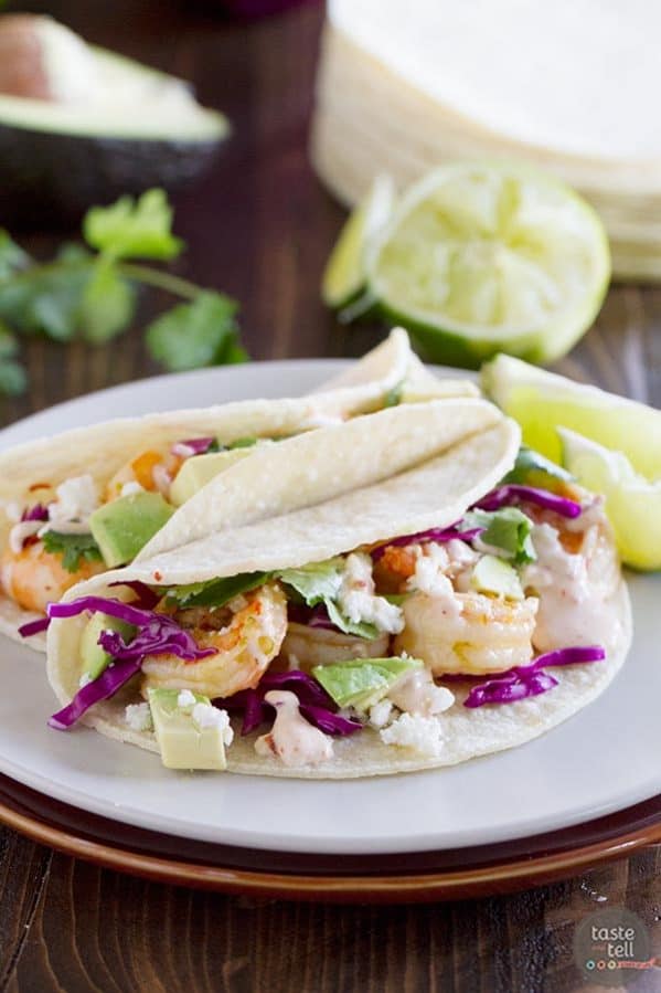 Easy, quick dinner idea - Chipotle Lime Shrimp Tacos recipe