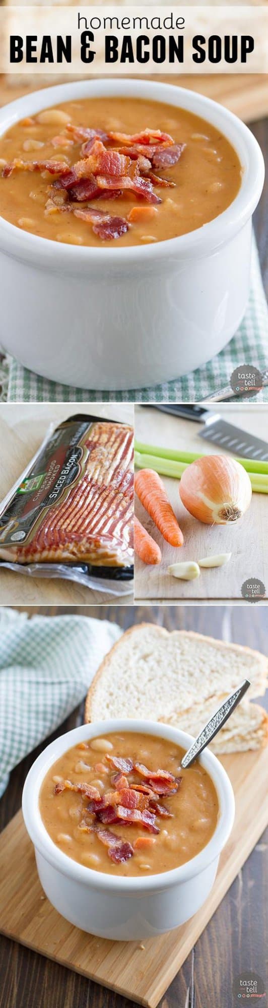 Homemade Bean and Bacon Soup Taste and Tell