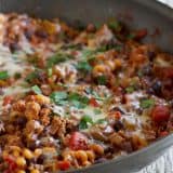 A childhood comfort food - made lighter! This Lighter Chili Mac Recipe takes a favorite from everyone’s childhood and turns it into a delicious dinner.