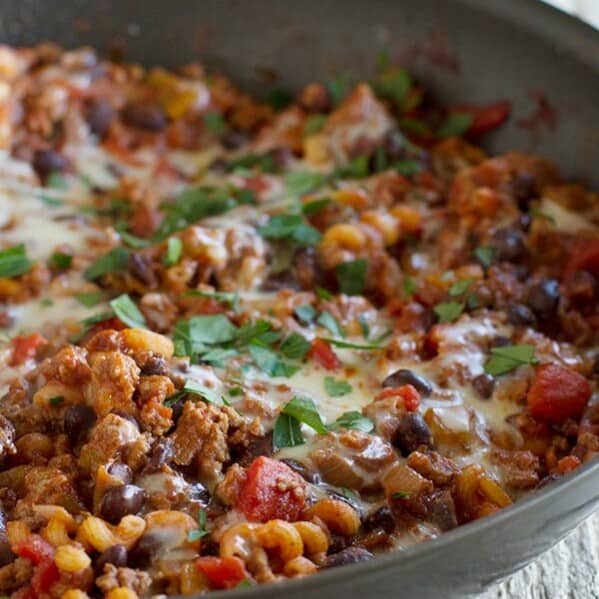 A childhood comfort food - made lighter! This Lighter Chili Mac Recipe takes a favorite from everyone’s childhood and turns it into a delicious dinner.