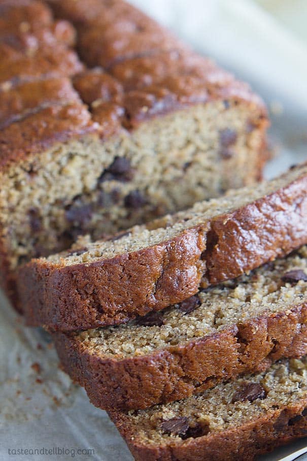 Fit for a king, this Peanut Butter Banana Bread with Chocolate Chips is a fun take on Elvis’ favorite flavor combination - peanut butter and bananas.