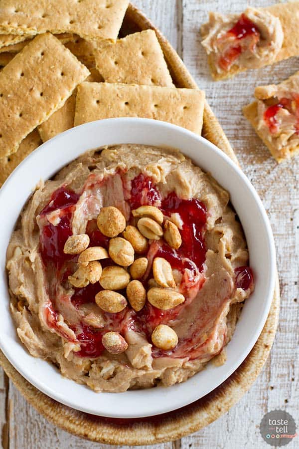 Peanut Butter and Jelly Dip - Perfect for snacking!