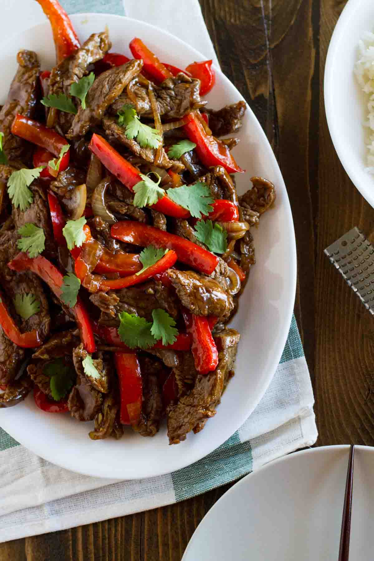 Steak Stir Fry with Red Peppers