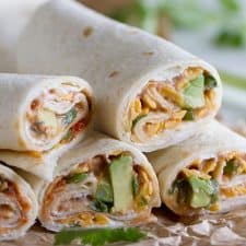 Vegetarian Wraps with Beans and Cheese-image
