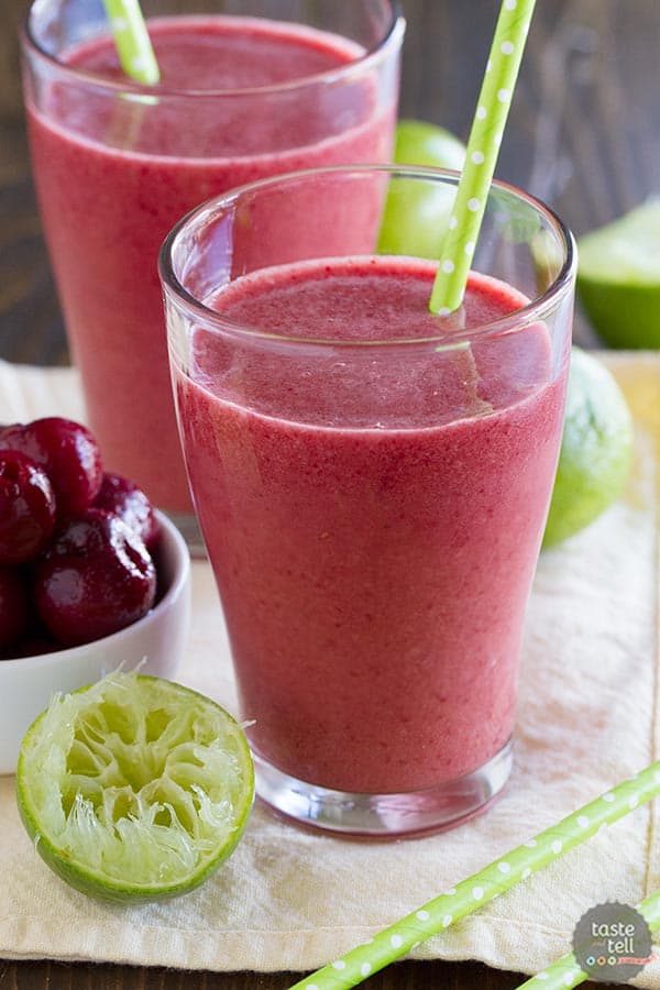 Cherry Coconut Smoothie - only 3 ingredients for a great pick me up!