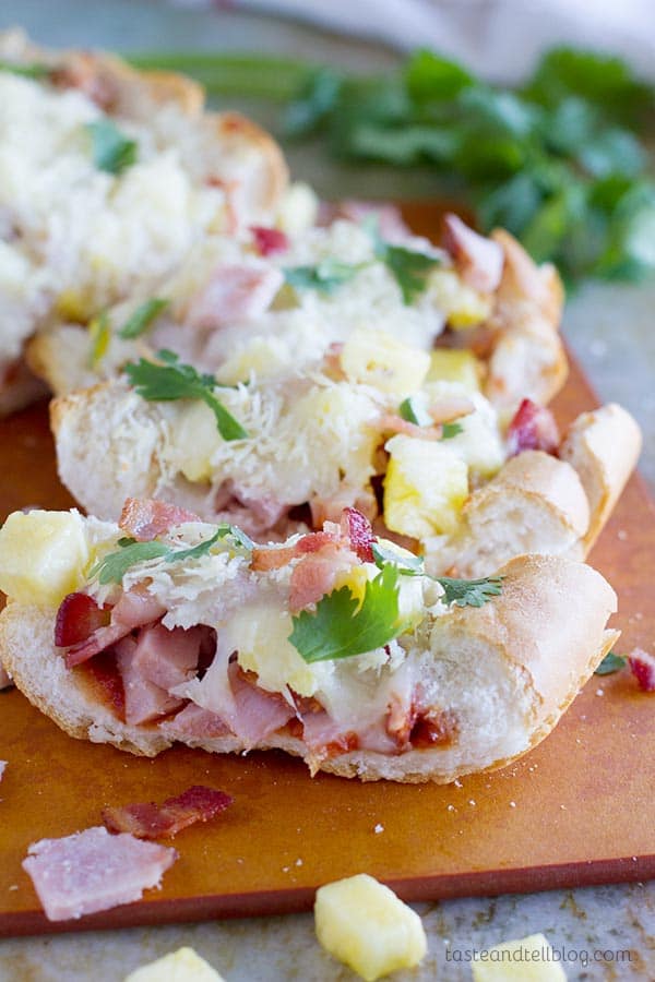 French Bread Hawaiian Pizza - a great way to change up pizza night!