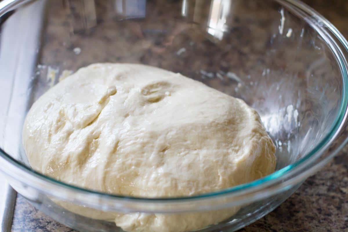 pizza dough in a bowl