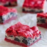 Oreo Cream Cheese Stuffed Red Velvet Brownies - the ultimate red velvet treat!