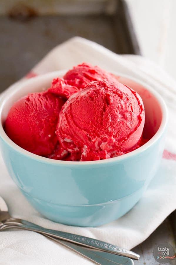 Rich and creamy Red Velvet Ice Cream with Marshmallow Swirl