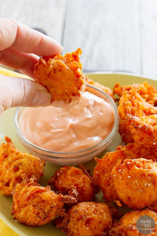Recipe for Sweet Potato Tots with Creamy Ketchup