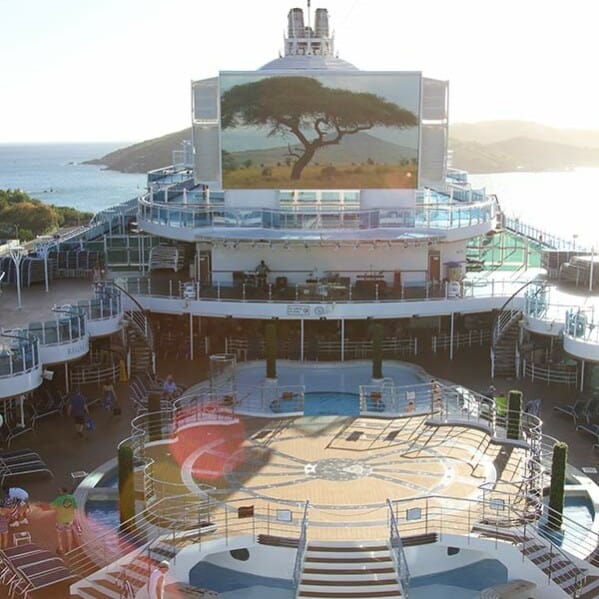 The deck on the Royal Princess