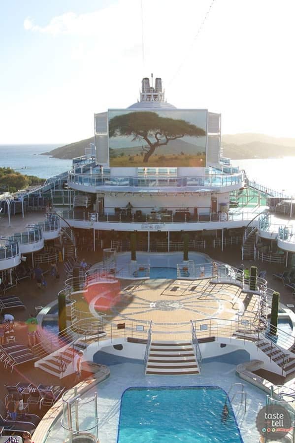 The deck on the Royal Princess