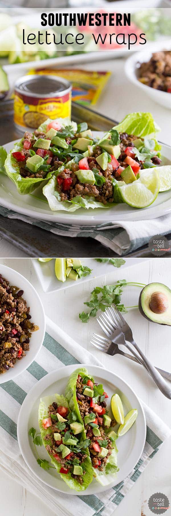 Favorite southwestern flavors are cooked up and served in romaine cups in this Southwestern Lettuce Wrap Recipe.