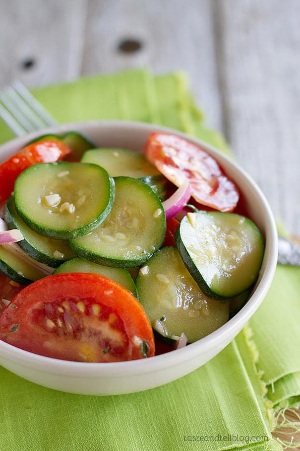 Zucchini and Tomato Salad Recipe - Taste and Tell