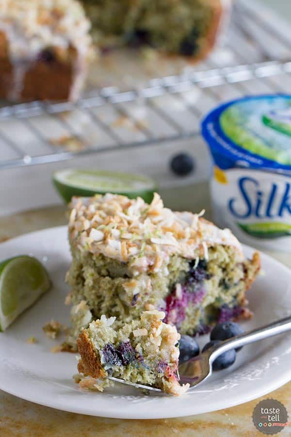 Cake for breakfast? Yep! Blueberry, Lime and Coconut Breakfast Cake.