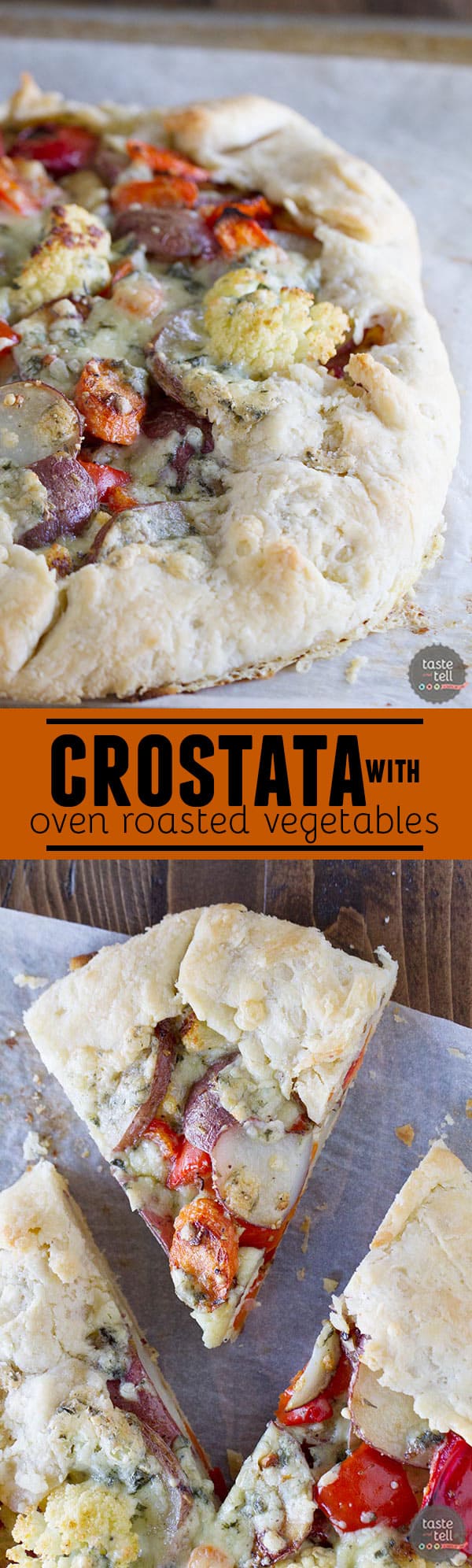 A great way to clear out the vegetable bin in your refrigerator, this Crostata with Oven Roasted Vegetables is a filling recipe that is packed with flavor.