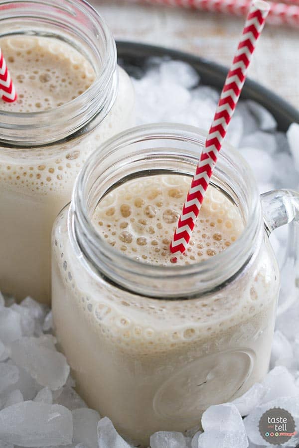 Got a craving for a root beer float but need something a little slimmer?  This Root Beer Float Smoothie hits the spot at just a fraction of the calories of the real deal!