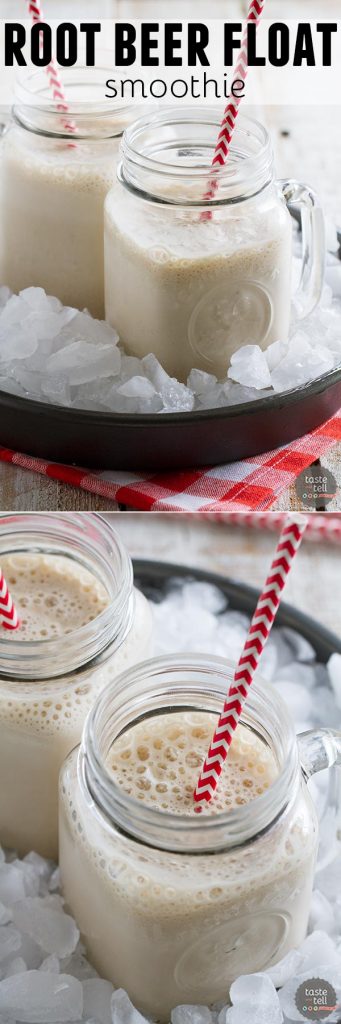 Got a craving for a root beer float but need something a little slimmer? This Root Beer Float Smoothie hits the spot at just a fraction of the calories of the real deal!