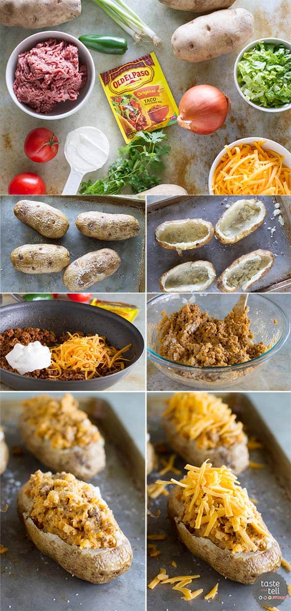 How to make Taco Stuffed Potatoes