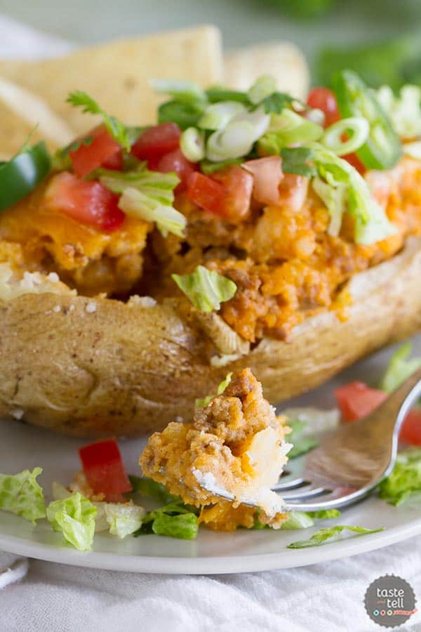 Taco Stuffed Potatoes Recipe