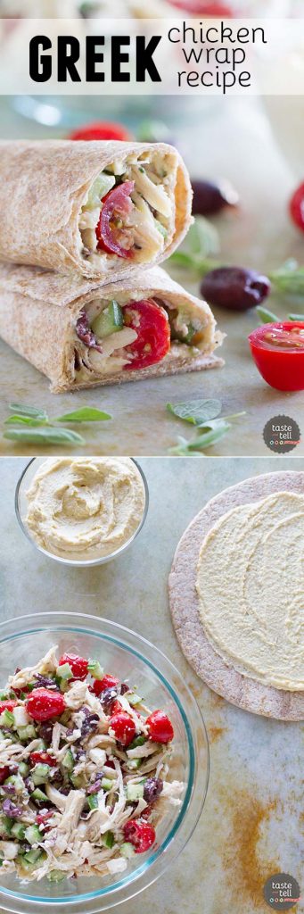 Perfect for a quick lunch or an easy dinner, this Greek Chicken Wrap is full of flavor and low in calories!