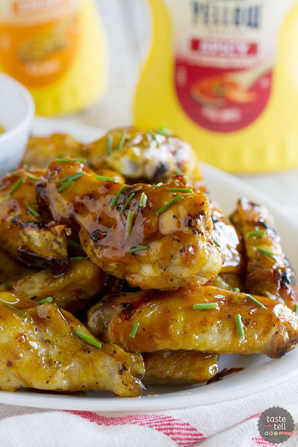 A little bit sweet, a little bit spicy - these Maple Mustard Grilled Chicken Wings will be the star of your backyard bbq!