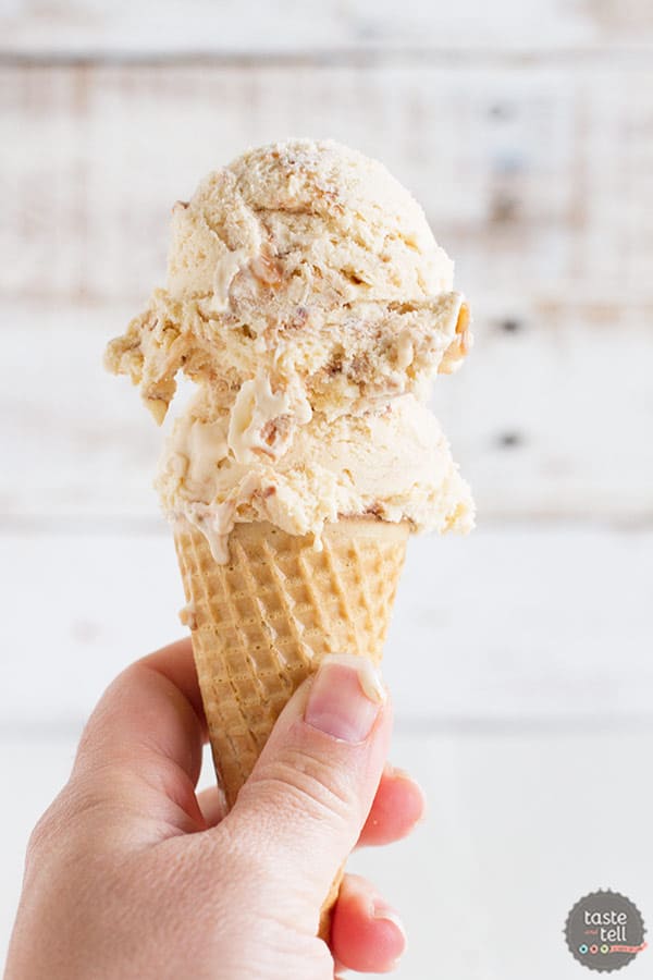 Salted Caramel Ice Cream with Fudge and Toasted Coconut on www.tasteandtellblog.com