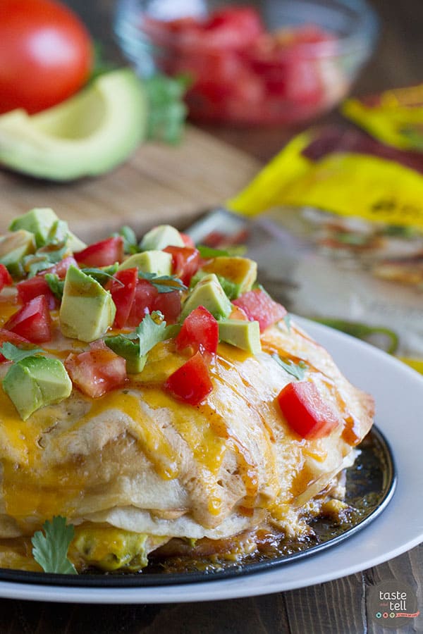 Breakfast Tortilla Stack - Taste and Tell