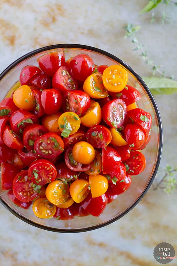 Tomato and Herb Salad Taste and Tell