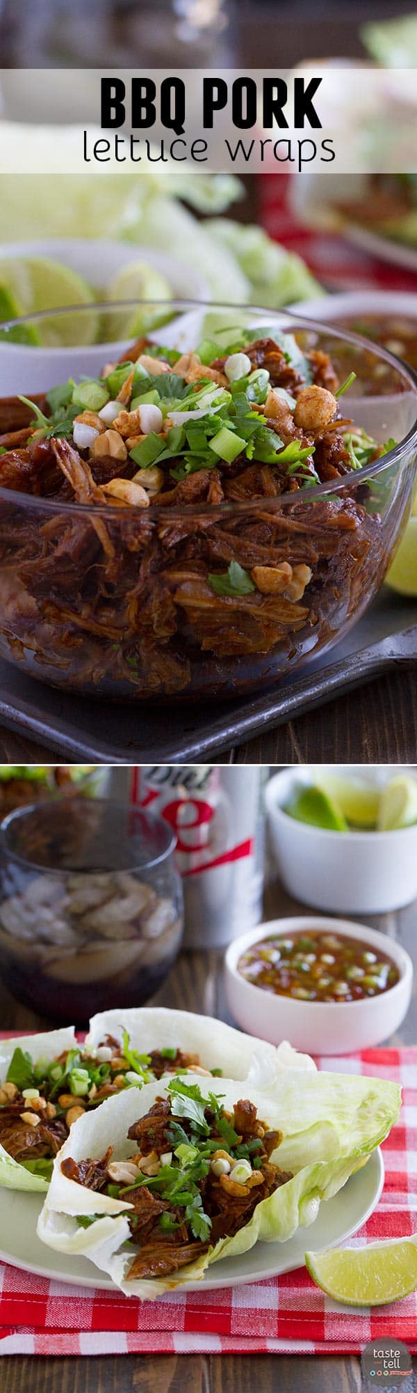 These BBQ Pork Lettuce Cups have pork that is slowly braised in an Asian-inspired bbq sauce, then served on lettuce leaves for a low-carb dinner packed with flavor.