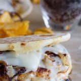 With patties made from ground chicken and chorizo, plus melty Swiss cheese and caramelized onions, these Chicken and Chorizo Patty Melts are sure to be a hit!