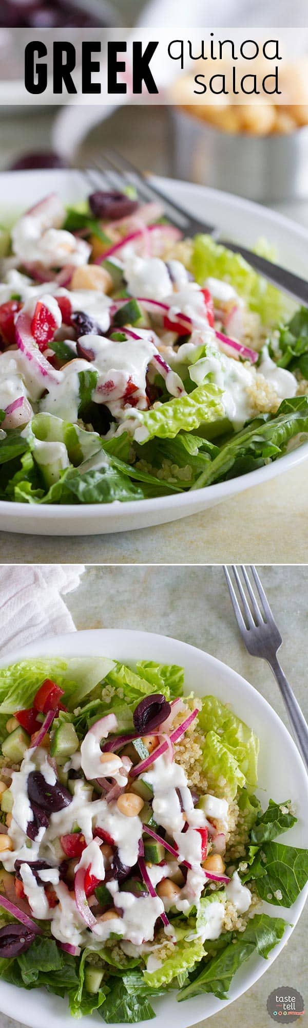 Healthy and full of flavor, this Greek Quinoa Salad is a perfect way to fill up at lunch or for a light dinner.