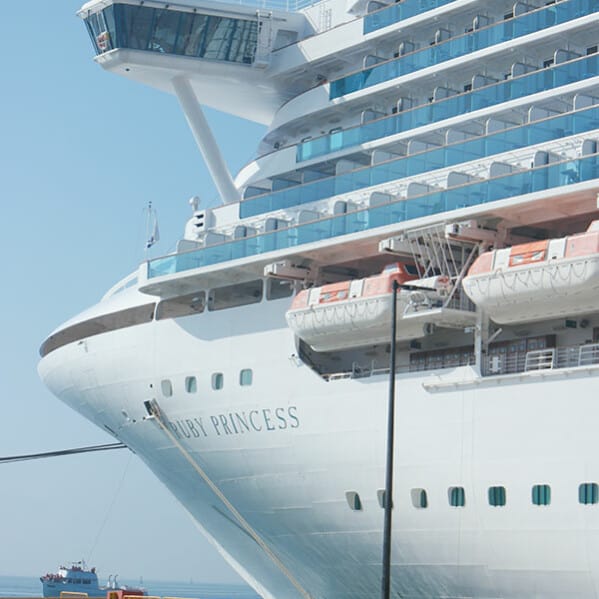 A look at the Ruby Princess - on of the Princess Cruises ships.