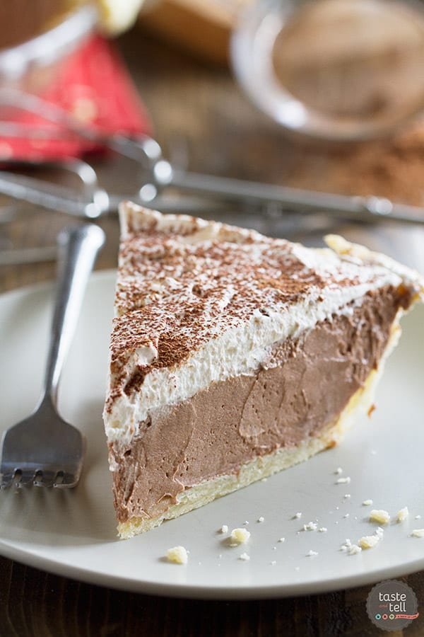 Rich, creamy and silky, this Chocolate Dream Pie is a chocolate lovers dream! A creamy chocolate filling is topped with whipped cream in this easy, crowd pleasing pie.