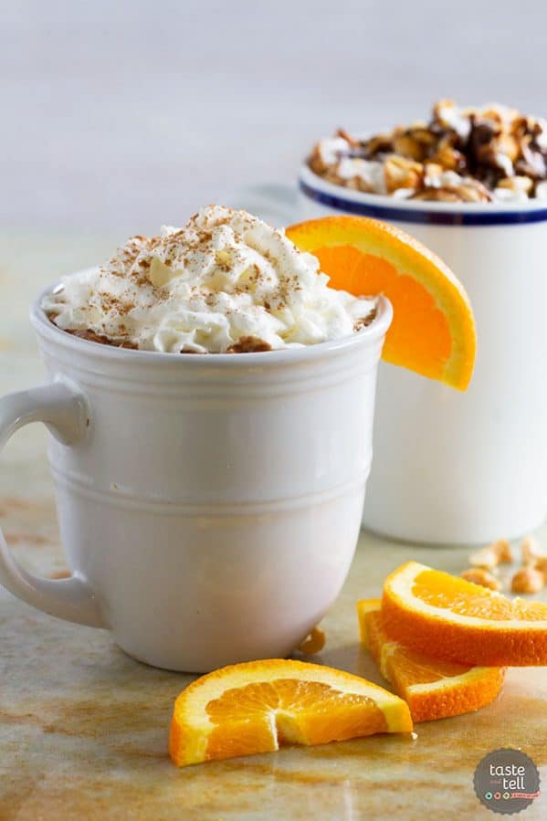 Perfect for a cold night, this easy gourmet hot chocolate is easily customizable. The featured Spiced Orange Hot Chocolate and Peanut Butter Caramel Hot Chocolate are a hit for kids and adults!