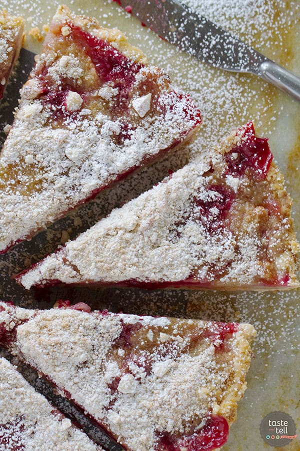 The perfect fall dessert, this Pear and Raspberry Tart takes advantage of ripe, sweet pears and tart raspberries for a beautiful tart that is worthy of company.