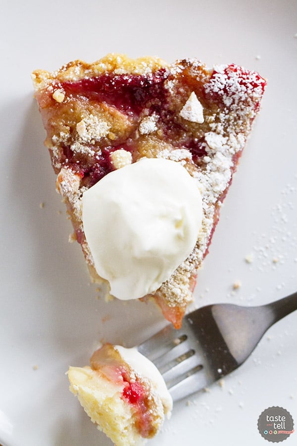 The perfect fall dessert, this Pear and Raspberry Tart takes advantage of ripe, sweet pears and tart raspberries for a beautiful tart that is worthy of company.