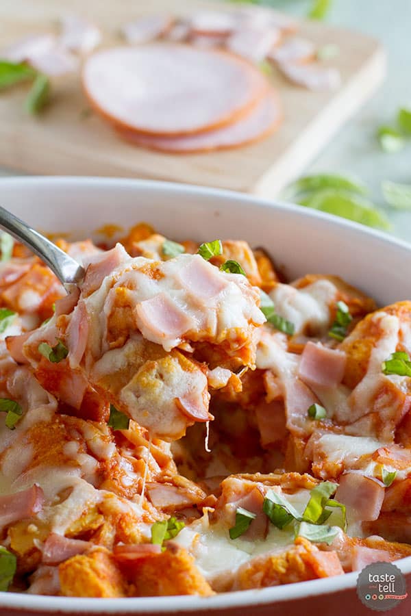 Change up your stuffing this year by making this Pizza Stuffing - stuffing with a pizza twist!