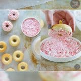 The perfect holiday treat, these Baked Peppermint Donuts are not only topped with crushed candy canes, but the donuts are lightly flavored with peppermint.